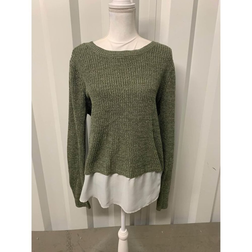 Faded Glory Green Knit Sweater Size XL (16/18)